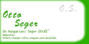 otto seger business card